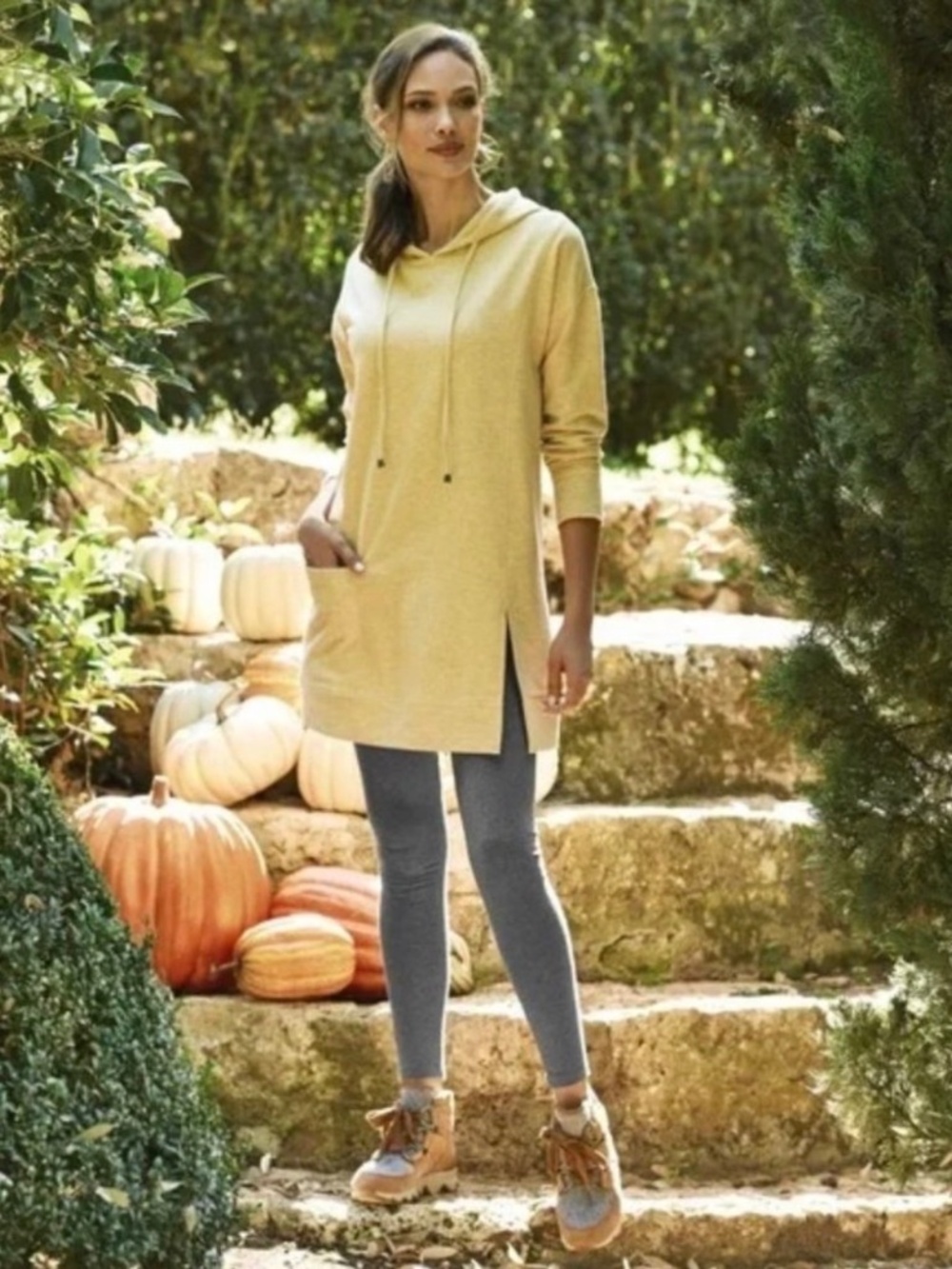 Soft Surroundings "Soho" Pullover Hoodie Tunic S